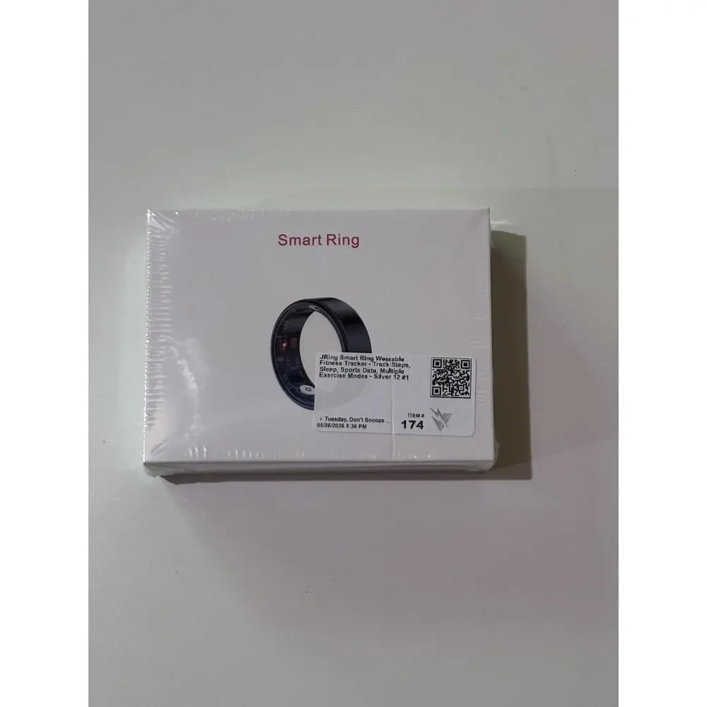 Smart Ring Brand New Size 12 Android 5.0 & IOS 10.0 Compatible. Silver NIB